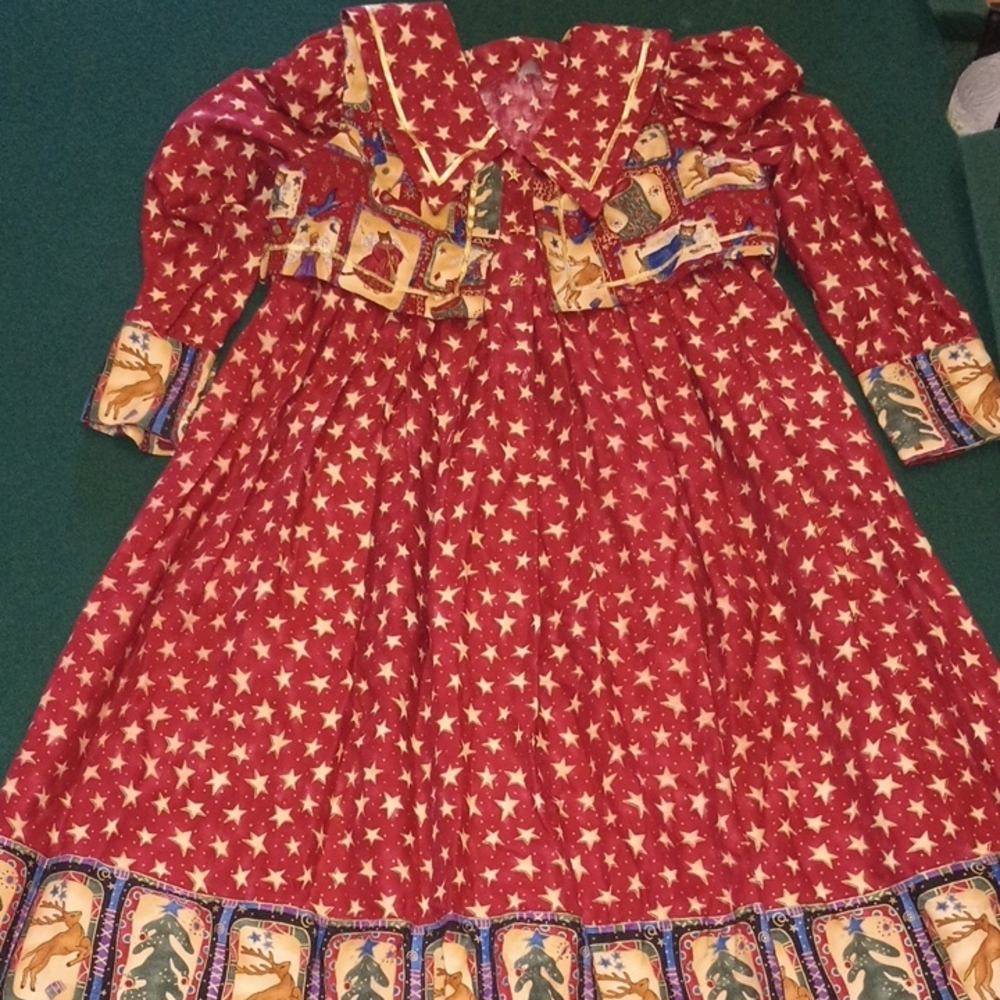 Starry Red Girls Holiday Dress! Perfect For Christmas 🎄